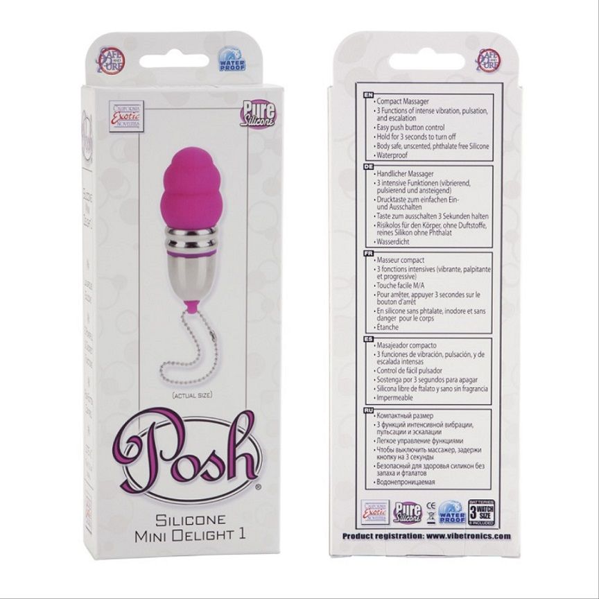 Posh Silicone Mini Delight is a tempting treat you can enjoy... CEN - Posh Mini Delight 1 Bullet - Pink photo-5