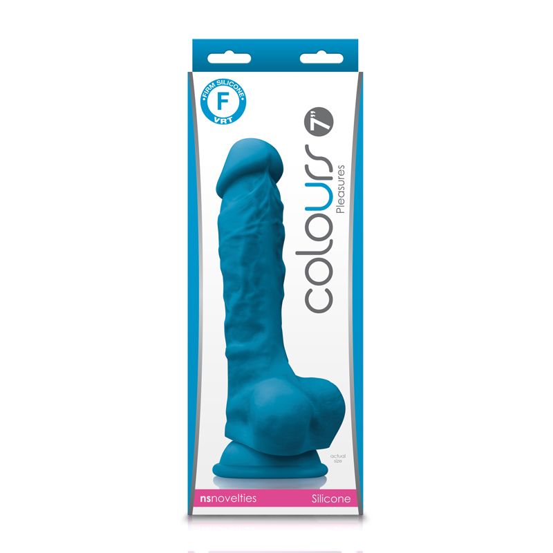 NS Novelties - Pleasures 7" Dildo - Blue photo-2