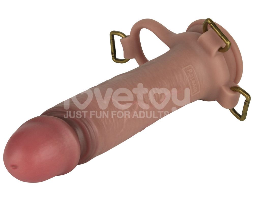 Lovetoy - Ingen 空心穿戴式 9'' 假陽具套裝 大碼至加加大碼 - 肉色 照片-12