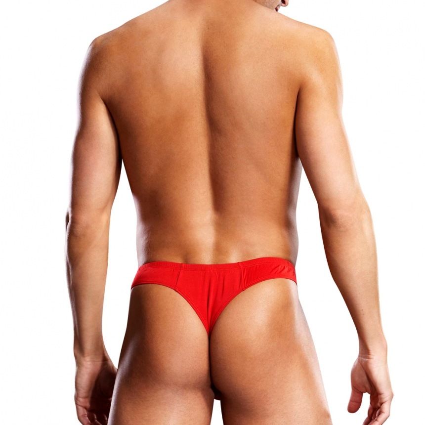 Silky microfiber thong offers comfort, style, and support. S... Blueline - Brazilian Thong - Red - L/XL photo-2