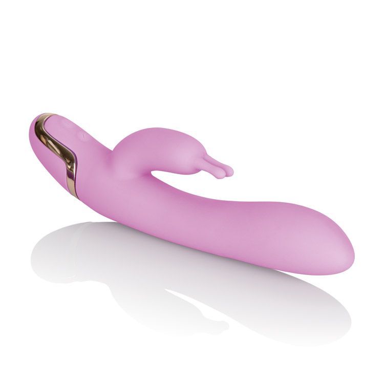 The essence of elegance - this silky soft silicone massager ... CEN - Entice Isabella Rabbit Vibrator - Pink photo-6