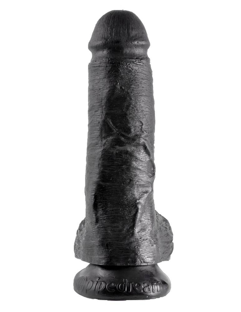 Do you want your first dildo to look and feel just like the ... King Cock - 8″ Cock With Balls - Black photo-3