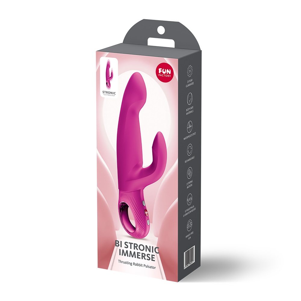Fun Factory - Bi Stronic Immerse 抽插式脈衝兔仔震動器 - 紫紅色 照片-9
