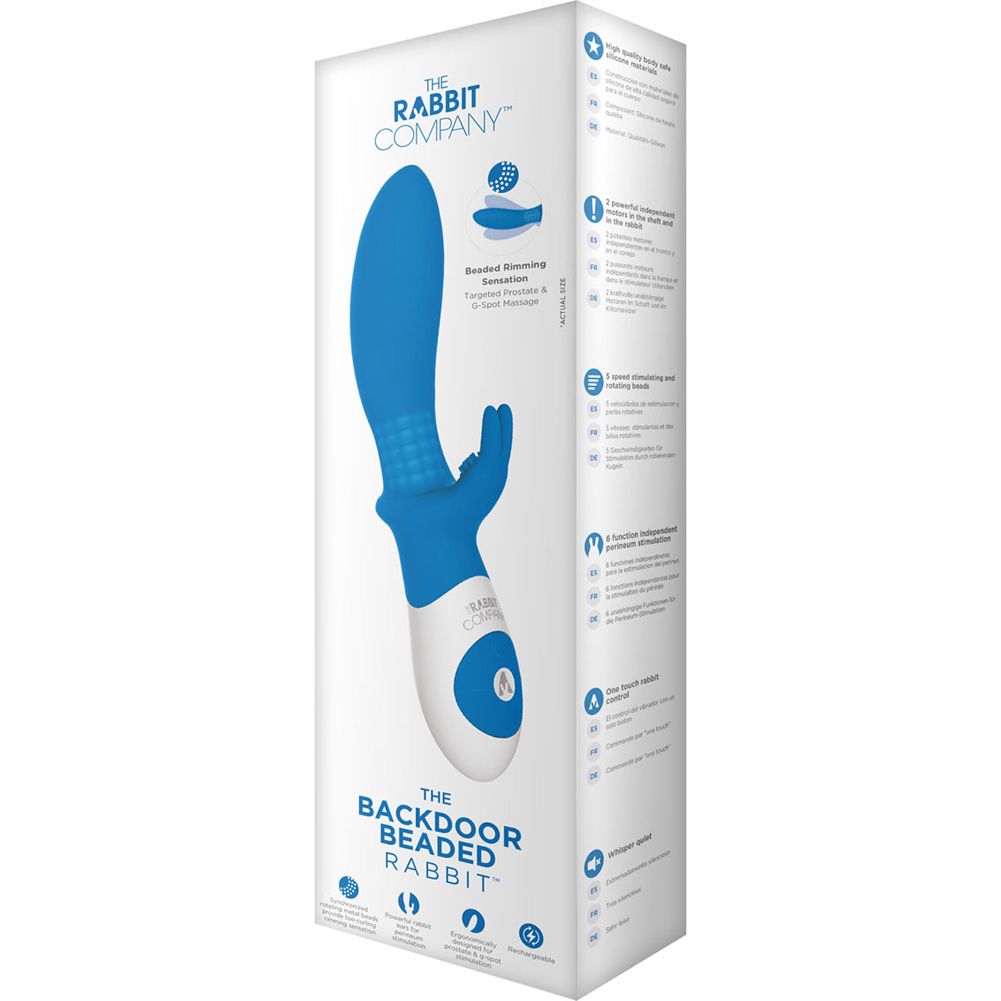 The Backdoor Beaded Rabbit is the only prostate massager to ... TRC - The Beaded Backdoor Rabbit - Sapphire Blue photo-2