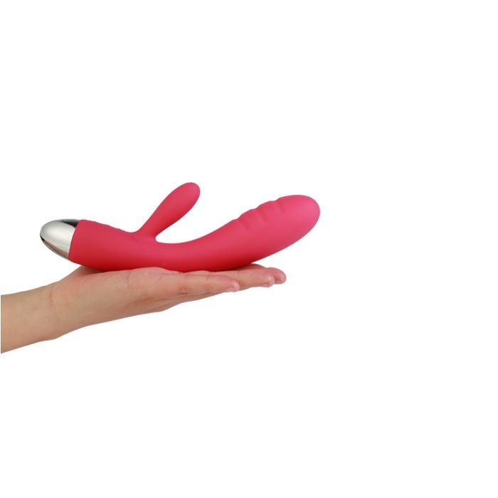 Barbara is designed with three ribs at the vibrating head, w... SVAKOM - Barbara Ridged Rabbit - Plum Red photo-2