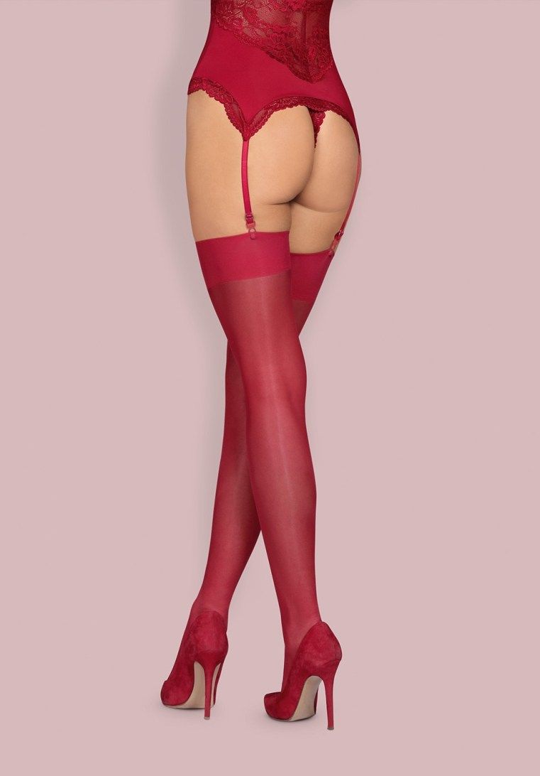 Wanna look absolutely fantastic? Time to buy sexy stockings!... Obsessive - S800 Stockings - Ruby - S/M photo-4