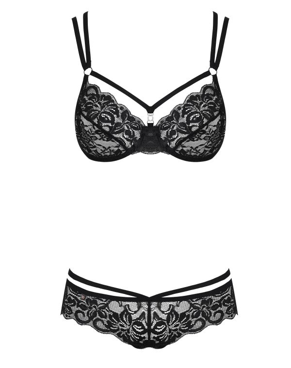 Emphasized curves, pleasant feelings and desire for exciting... Obsessive - 860-SET-1 2 pcs Set - Black - S/M photo-7
