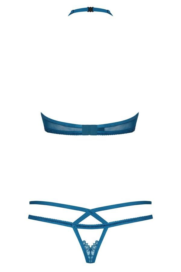 Obsessive - 838-SET-6 内衣 2件装 - 蓝绿色 - S/M 照片-8