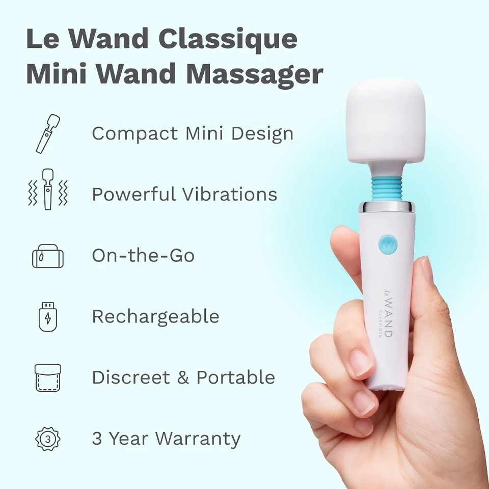 Le Wand - Classique Mini Vibro Massager - White photo-2