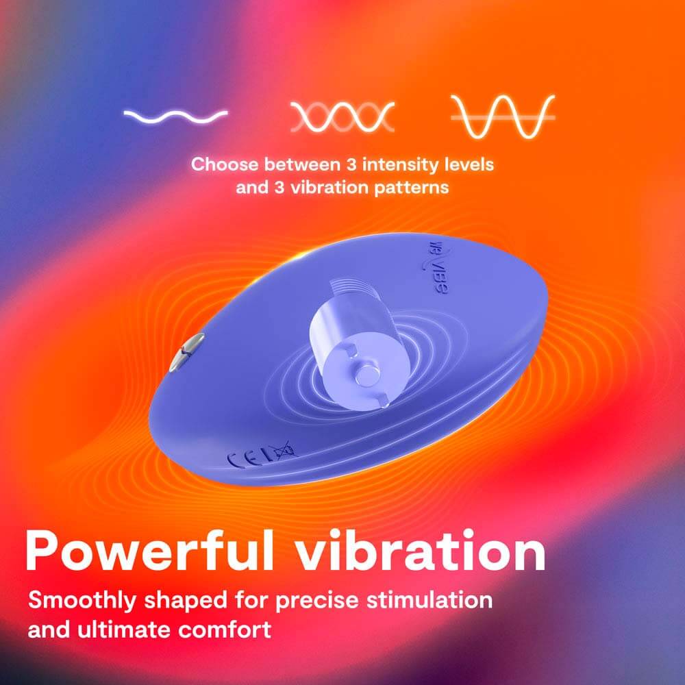 Designed as a lay-on vibrator with precision temperature... We-Vibe - Temp Cooling & Heating Massager - Lavender Blue photo-9