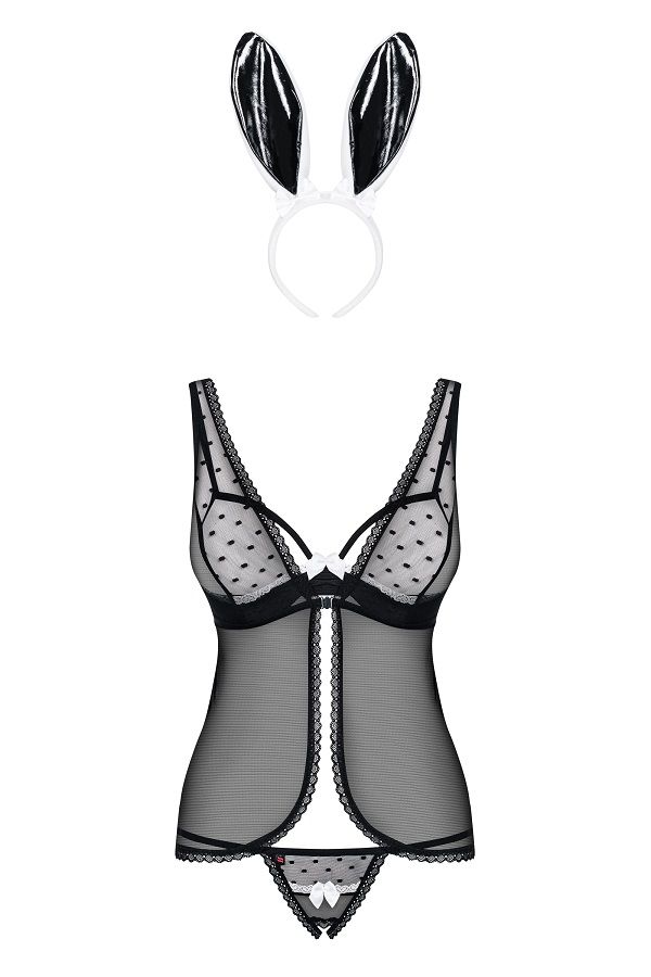 Lovely, sexy or spicy? Don’t know what to choose? It means y... Obsessive - 815-CST-1 Bunny Costume 5-pcs - Black - S/M photo-9