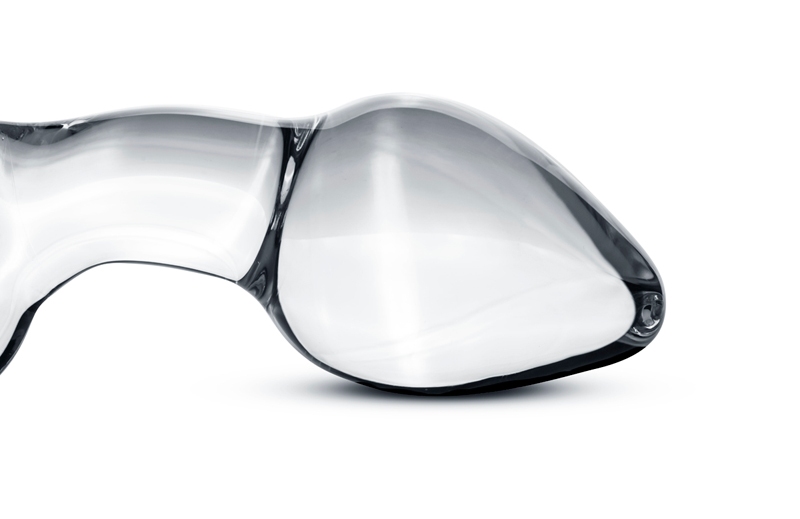 This bent butt plug is perfect for prostate stimulation. The... Gildo - Glass Prostate Plug No.13 - Clear photo-2
