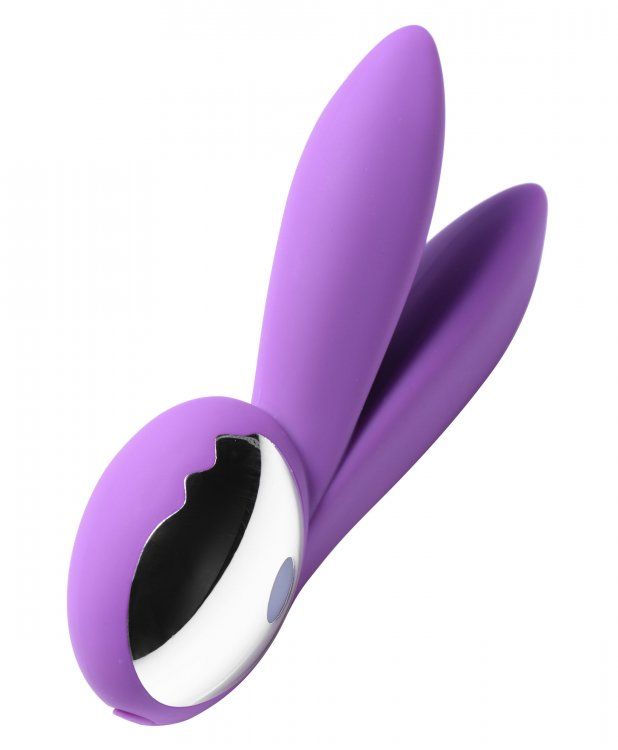 This playful bunny features two contact points, for delicate... Inmi - Lapin 10X Silicone Rechargeable Massager - Purple photo-3