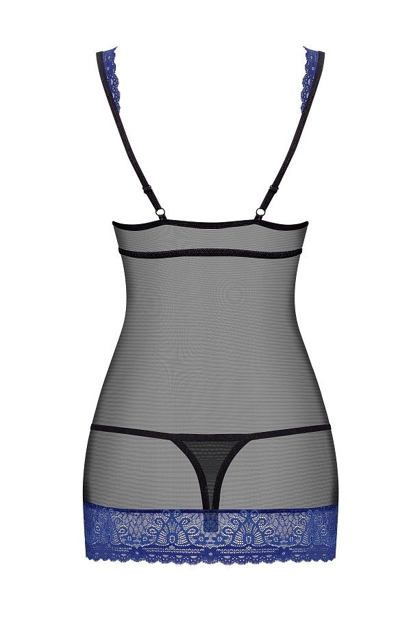 Have you been waiting for amazing moments? Good news – they’... Obsessive - 850-CHE-6 Chemise & Thong - Blue - L/XL photo-8