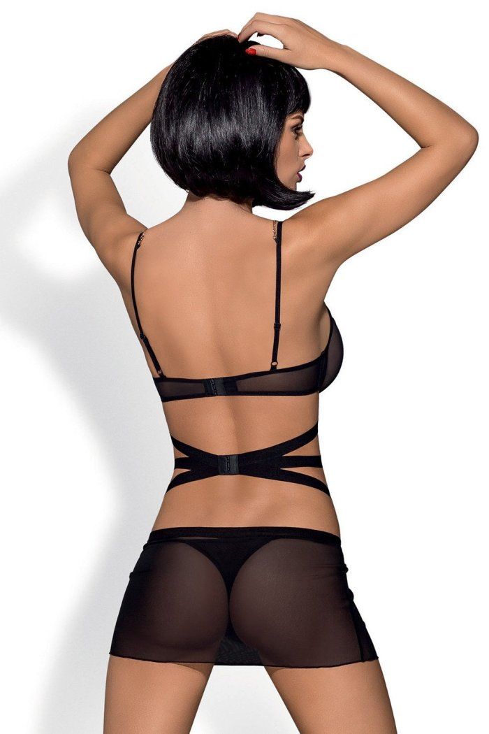 That's my name! Your love mission has just started. With... Obsessive - Bondy Chemise - Black - L/XL photo-2