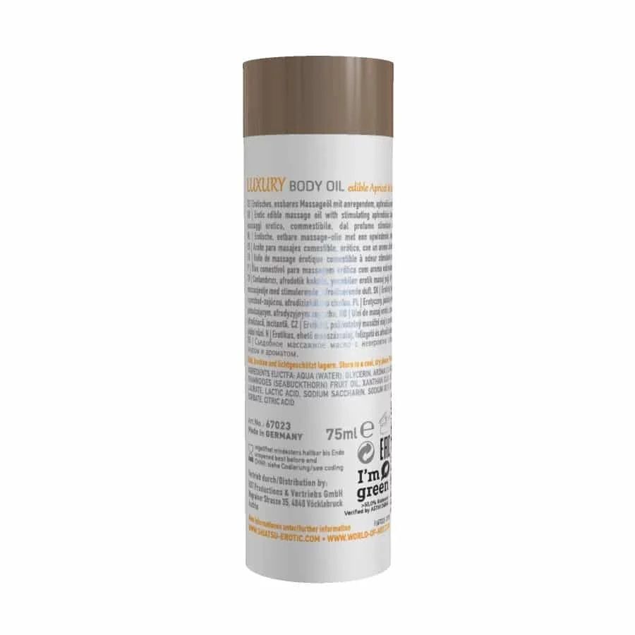 Erotic, edible massage oil with a stimulating, aphrodisiac t... Shiatsu - Body Oil Luxury Apricot & Sea Buckthorn - 75ml photo-2