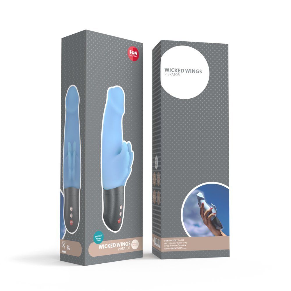 FUN FACTORY’s patented new technology is about to change you... Fun Factory - Wicked Wings - Light Blue photo-7