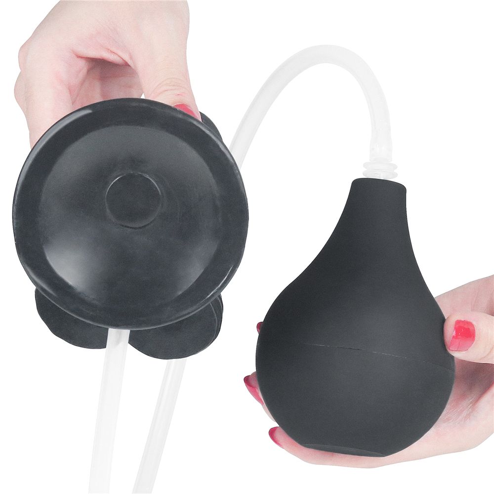 Enjoy lots of horny, squirting fun with this LoveToy squirt ... Lovetoy - 9" Squirt Extreme Dildo - Black photo-6