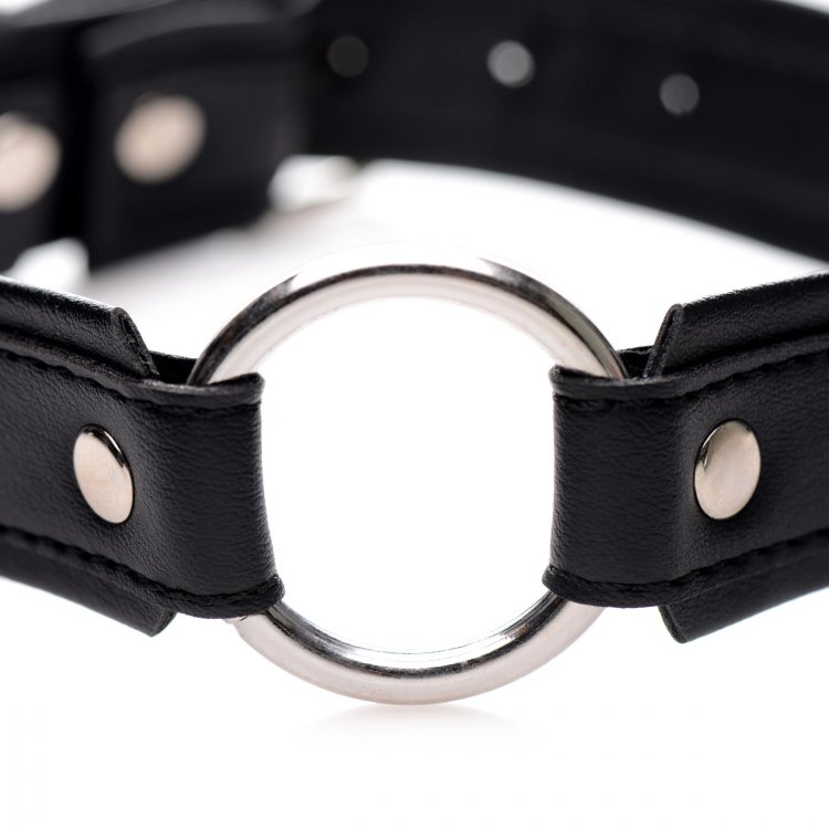 Adorn your neck with this O-ring collar! The beautiful O-rin... Strict - O-Ring Collar - Black photo-4