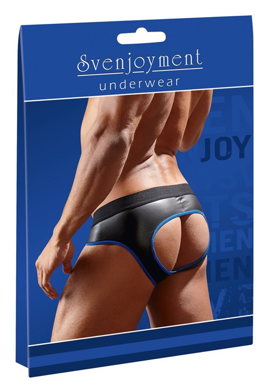 Your manly shapes get the attention they deserve in this bla... Svenjoyment - Men's Jock - Black/Blue - S photo-6