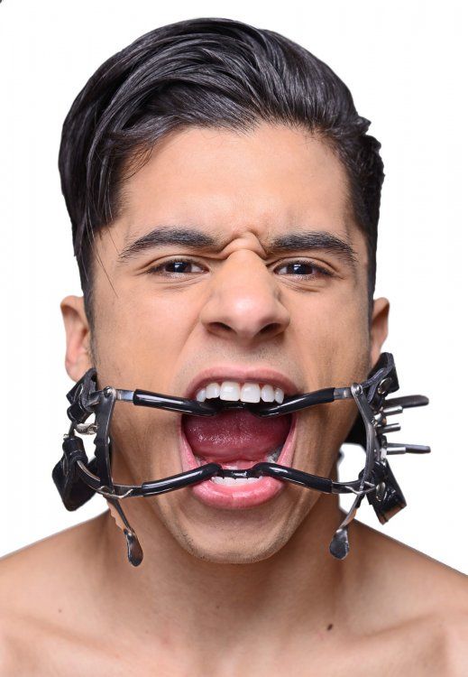 Master Series - Ratchet Style Locking Mouth Gag - Black photo-5