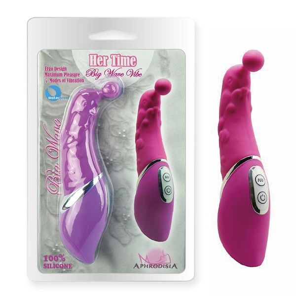 The elastic relief vibrator of the original form will please... Aphrodisia - Big Wave - Dolphin Playing - Pink photo