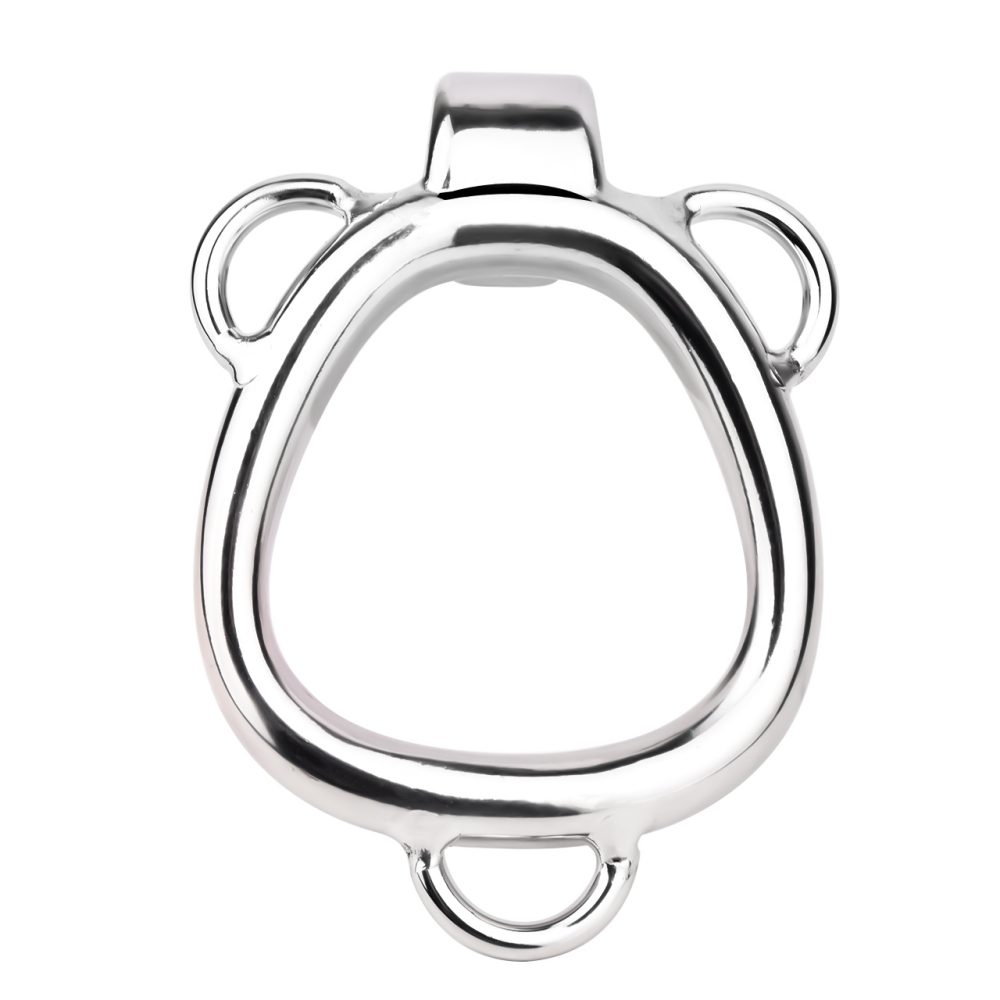 Material: 304 Stainless steel
Cage high: 50mm
Total length:... FAAK - Shell Chastity Cage 45mm - Silver photo-12