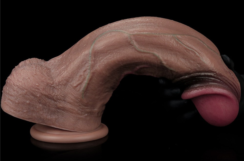 Built to deliver the most lifelike satisfaction, Love Toy Du... Lovetoy - 13" XXL Dual Layered Cock - Brown photo-5