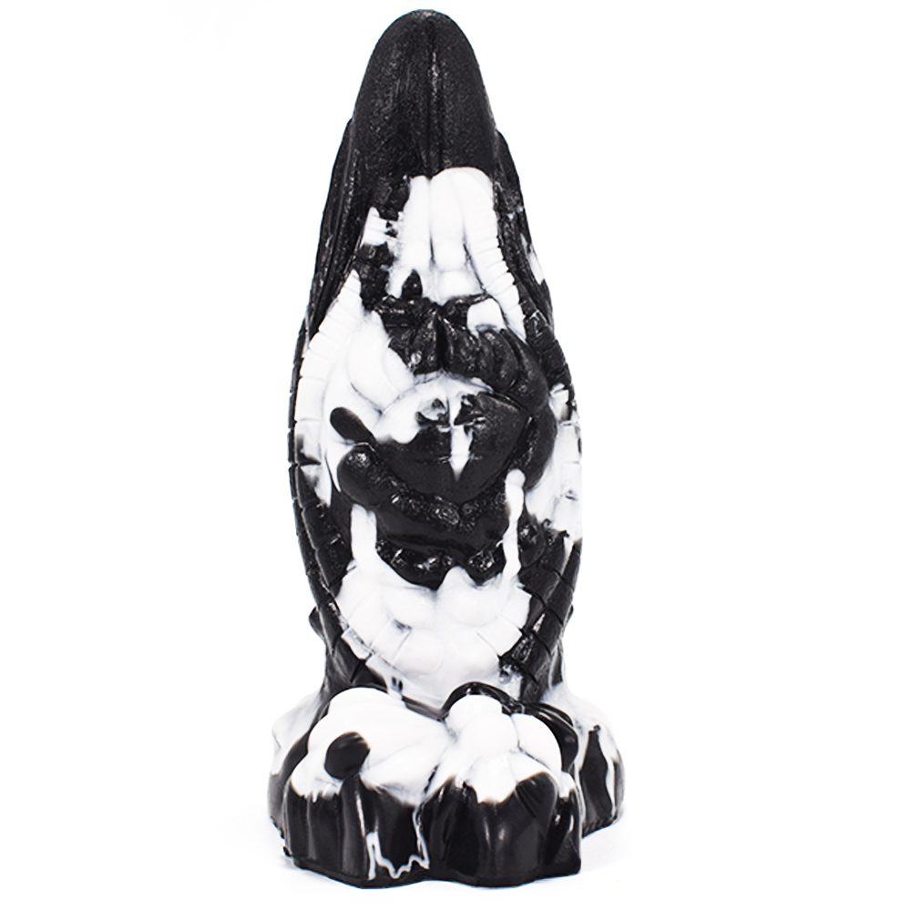 Thick and extraordinary anal dildo, softness, skin-friendly ... FAAK - Mythical Beast Tortoise Dildo - Black/White photo-2