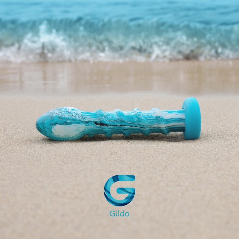 The Ocean dildos from the Gildo Collection are indispensable... Gildo - Ocean Wave Glass Dildo - Blue photo-6