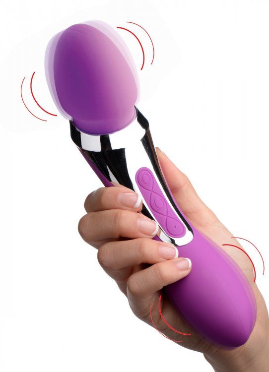 Made for your satisfaction and convenience, this double-side... Wand Essentials - Duo Royale Ultra-Powered Dual-Ended Massaging Wand - Purple photo-2