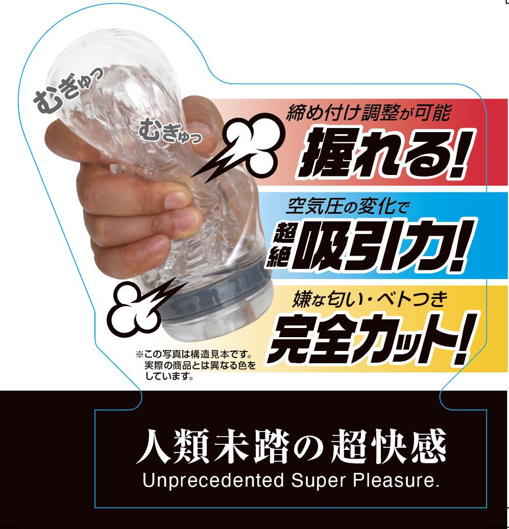 Gripable cuphole !! This product uses a soft material on the... T-Best - Grip Glide Supreme Normal Masturbator - Purple photo-6