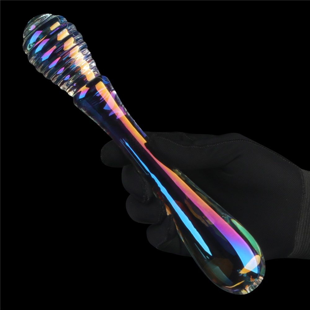 Lovetoy - Twin Pleasures Glass Dildo - Clear photo-2