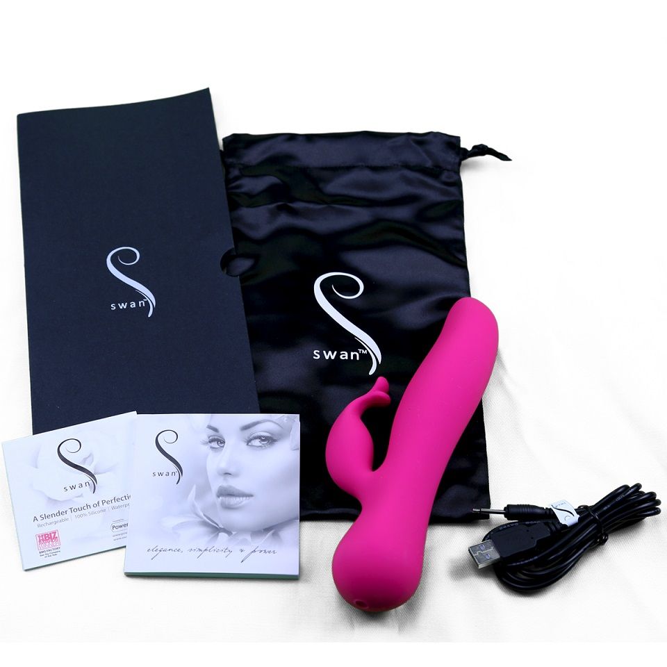 The Kissing Swan effortlessly surges with passion and is rea... Swan - The Kissing Swan Vibrator - Pink photo-5