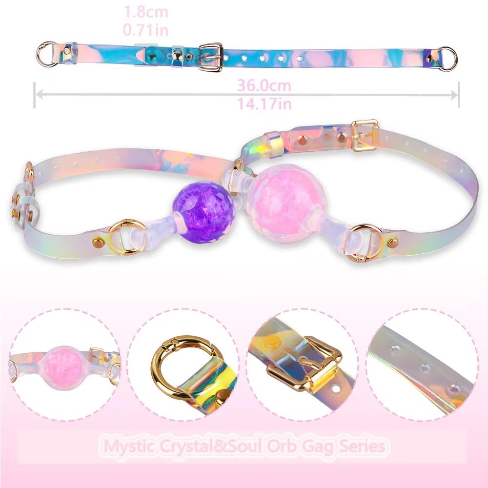 FAAK - Bead Lock Ball Gag L - Purple photo-8