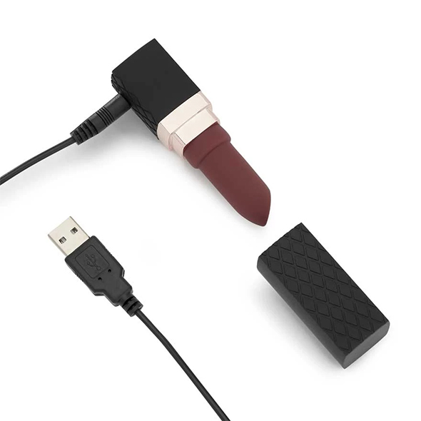 Want to know a secret? This stylish, discreet, rechargeable ... So Divine - Amour Lipstick Vibrator - Black photo-5