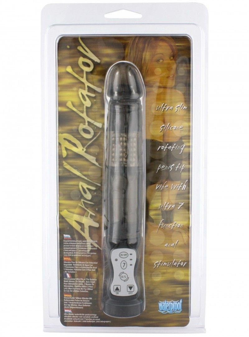The Anal Rotator Pearl is a flexible jelly vibrator with rot... Seven Creations - Anal Rotator - Black photo-7