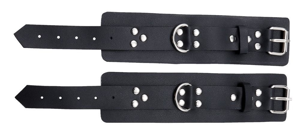 Set include collar with leash, hand cuffs, ankle cuffs and w... MT - Bondage Set w Waistband - Black photo-6
