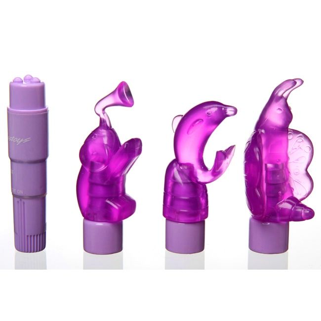 The Wild Trio pocket rocket vibrator set comes with a titill... Doc Johnson - Wild Trio Vibrator photo