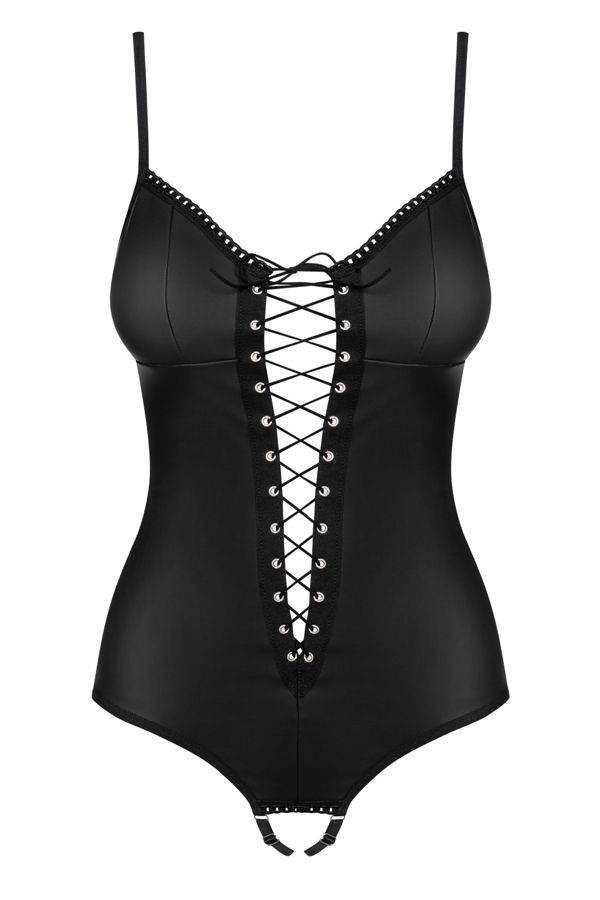 Obsessive - Redella 開檔連身內衣 - 黑色 - S/M 照片-7