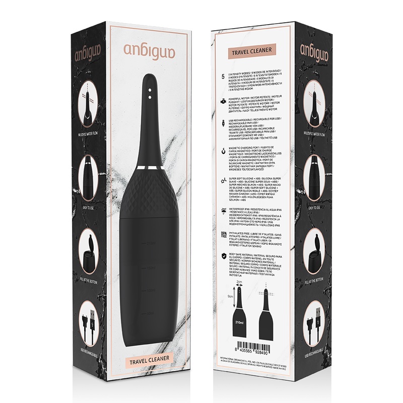 At Anbiguo we don't stop thinking about how to advance i... Anbiguo - Travel Rechargeable Anal Cleaner - Black photo-9