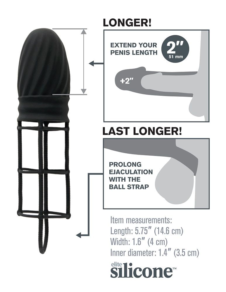 Turn your penis into an instant pleasure machine with the in... Pipedream - FX Gladiator Extension - Black photo-3