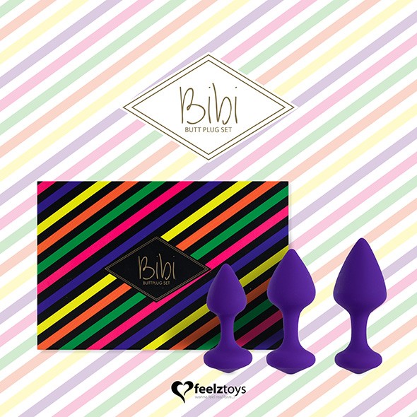 The Feelztoys Bibi butt plug set is perfect as an introducti... Feelztoys - Bibi Butt Plug Set - Purple photo-4