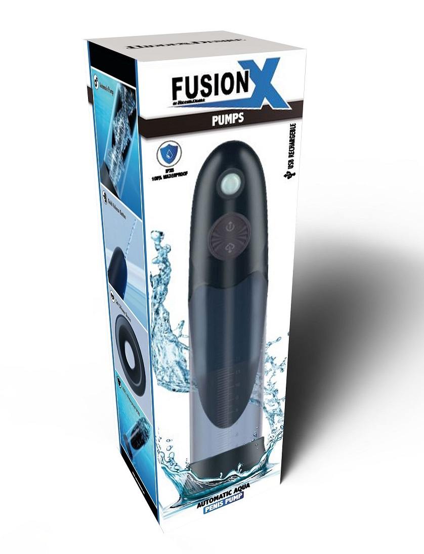 Hidden Desire - Auto Aqua Penis Pump - Black photo-11