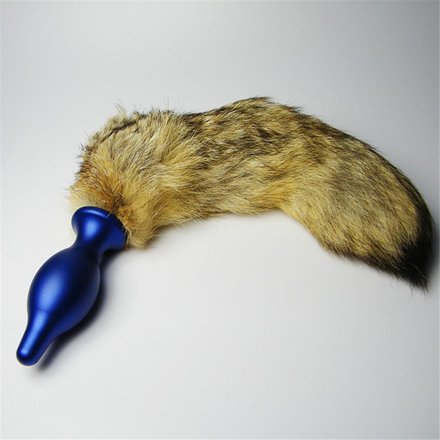 XFBDSM - Aluminum Alloy Tail Anal Plug L - Blue photo-2