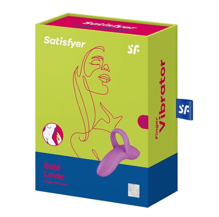 Wrap the Satisfyer Bold Lover around your finger: Just slip ... Satisfyer - Bold Lover Finger Vibrator - Dark Pink photo-6