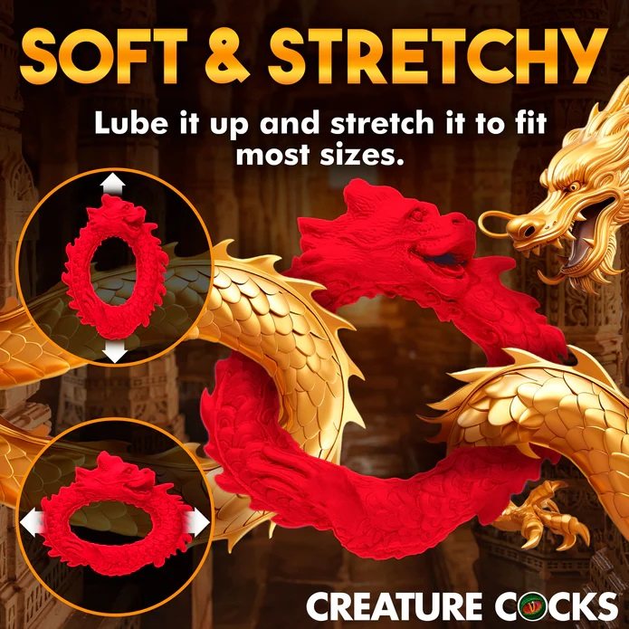 Enhance your rod with this red dragon! This Rise of the Drag... Creature Cocks - Rise Of Dragon Ring photo-5
