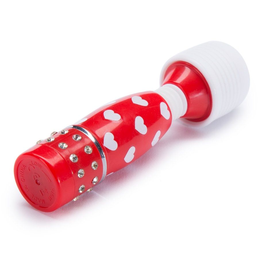 Designed with subdued sound levels and engineered for strong... Bodywand - Mini Hearts Massagers - Red/Wht photo-3