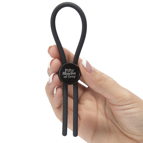 Realise your peak potential during shared encounters with Ag... Fifty Shades of Grey - Adjustable Cock Ring - Black photo-2