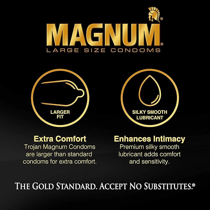 Enjoy larger than life pleasure. From the makers of Trojan c... Trojan - Magnum Large 62/55mm 12's Pack photo-5